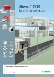 SintesoTM FS20 brandlarmsystem - Industry - Siemens