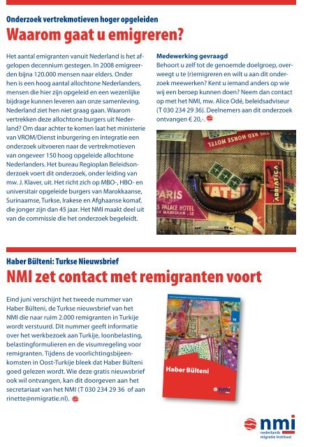 Download remigratienieuws2010 01 - Nederlands Migratie Instituut