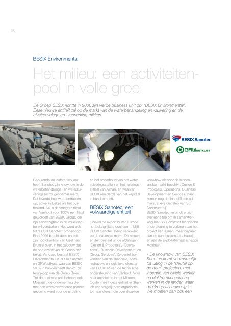 BESIX Group Activiteitenverslag 2006