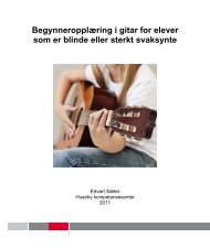 Begynneropplæring i gitar for elever som er blinde eller ... - Statped