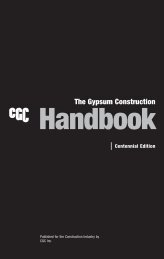 The Gypsum Construction Handbook - CGC