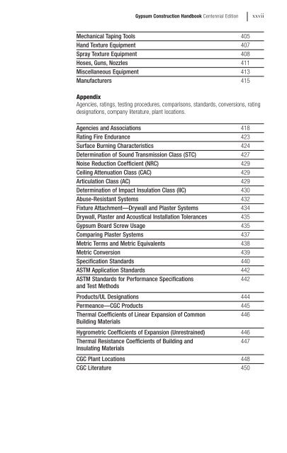 The Gypsum Construction Handbook - CGC