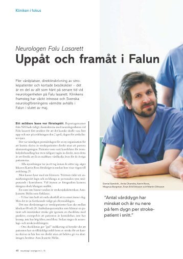 Läs reportaget här! - Neurologi i Sverige