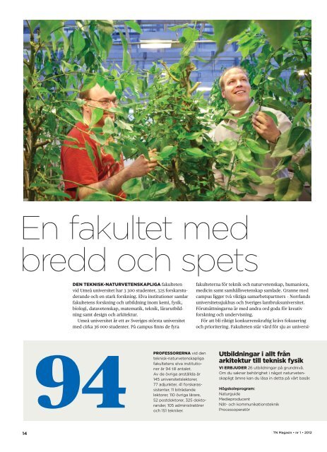 Guldmedaljör - Teknisk-naturvetenskaplig fakultet - Umeå universitet