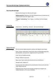 Serviceomkostninger (hjælpematerialer) Serviceomkostninger