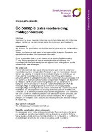 Coloscopie (extra voorbereiding; middagonderzoek)