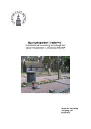 Västra Stervik nya kyrkogård - Kalmar läns museum