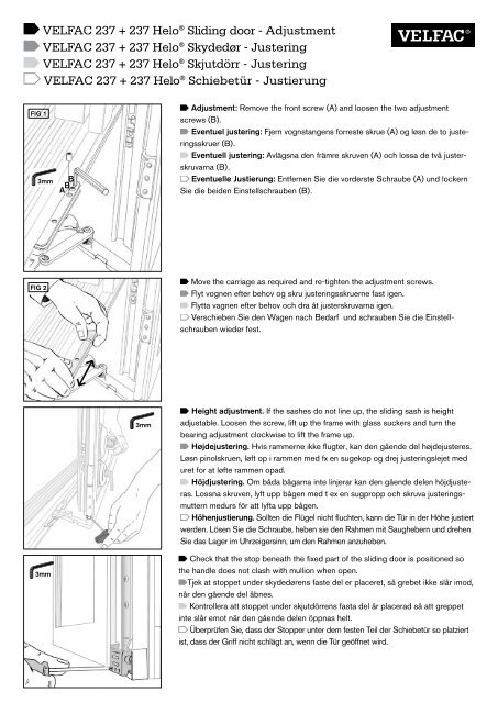 Installation guide 10.2012 Montagevejledning ... - velfac.ie