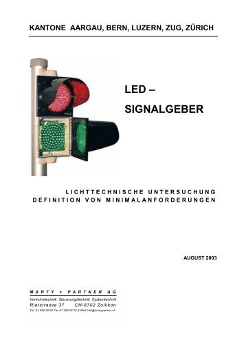Lichttechnische Untersuchung an LED Signalgebern.
