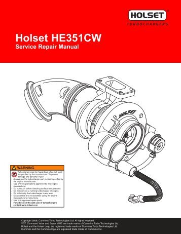 Holset HE351CW Series Turbos (pdf) - Perry Diesel Services