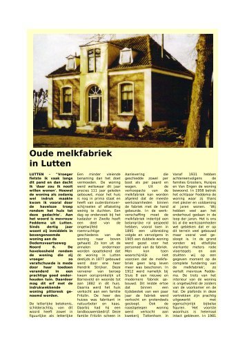 Lees ook het gehele kranten interview met Dinie ... - Gouwe Buurt