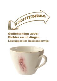 Gedichtendag 2008: Dichter en de dingen Lessuggesties ...