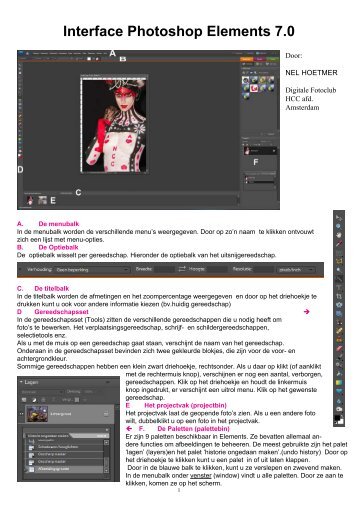 Interface Photoshop Elements 7.0 - Bijhans.nl