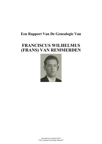 Franciscus Wilhelmus (Frans) van Remmerden