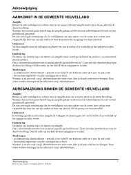 Adreswijziging AANKOMST IN DE GEMEENTE HEUVELLAND ...