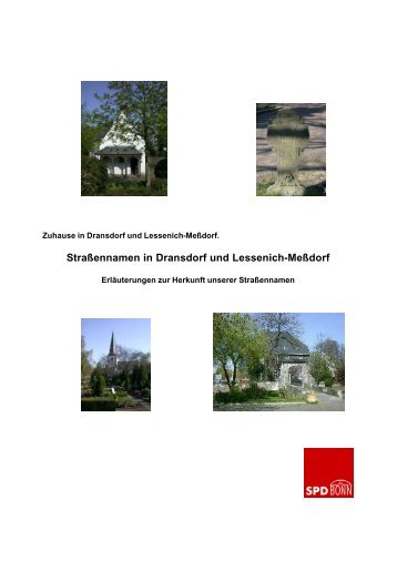 Straßennamen in Dransdorf und Lessenich-Meßdorf - Wilfried Klein