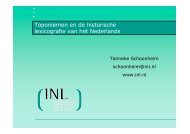 Download presentatie. - Naamkunde