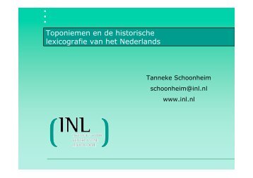 Download presentatie. - Naamkunde