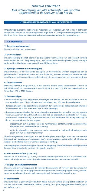 Algemene voorwaarden - Europ Assistance