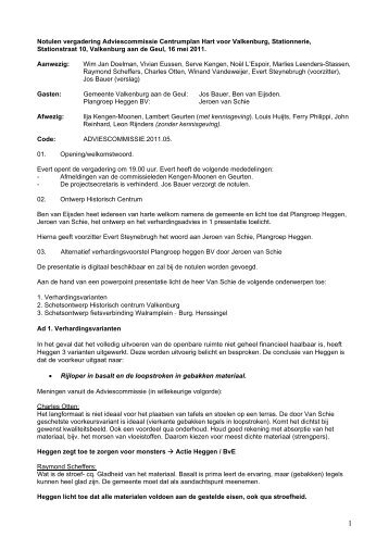 12. Notulen vergadering Adviescommissie 16-05-2011