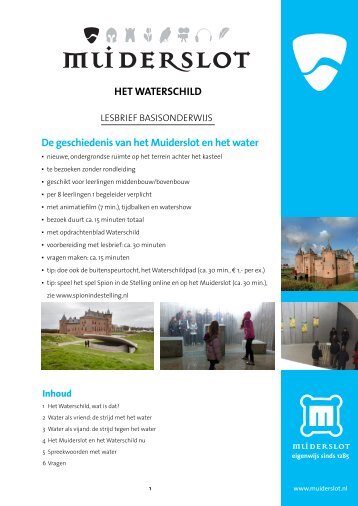 Lesbrief-Waterschild-basisonderwijs - Muiderslot