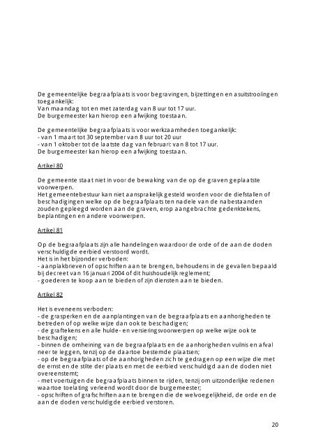 Huishoudelijk reglement - Gemeente Keerbergen