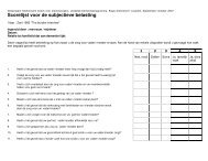 Scorelijst voor de subjectieve belasting - Expertisecentrum Mantelzorg