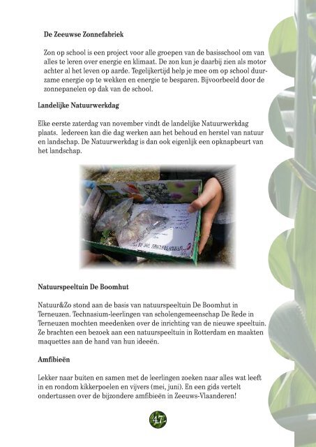 Aanbodbrochure 2010-2012 - Natuur & Zo