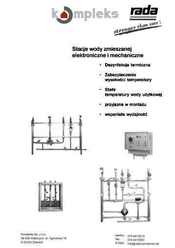 Stacje wody zmieszanej - Instalacje przemysłowe