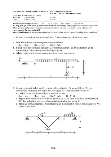 7P060 Mechanica 1 2009-01.pdf - Tentamens