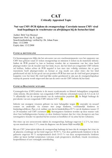 CAT HbA1c: analytische performantie en klinische ... - UZ Leuven