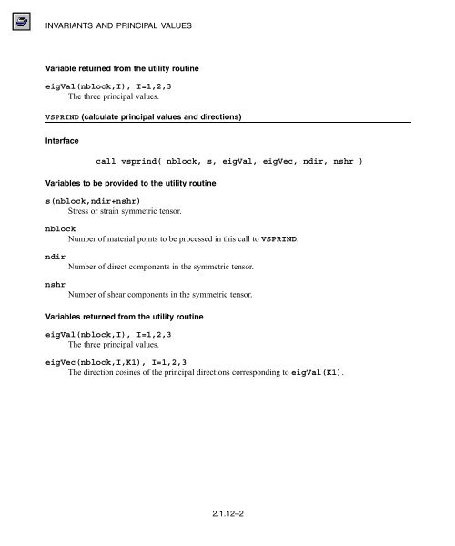 INVARIANTS AND PRINCIPAL