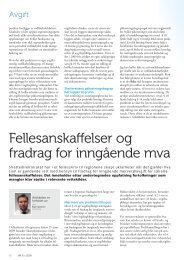 Fellesanskaffelser og fradrag for inngående mva