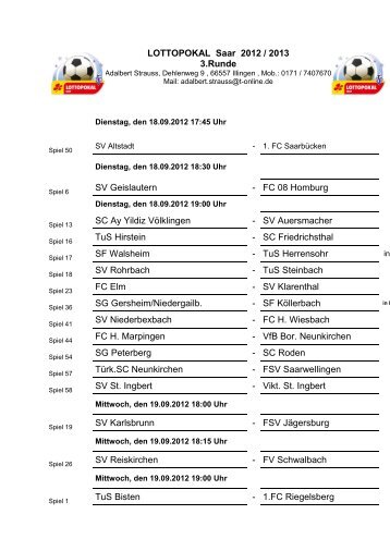 SV Geislautern - FC 08 Homburg SC Ay Yildiz Völklingen - SV ...