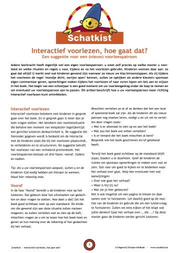 Interactief voorlezen, hoe gaat dat? - Schatkist