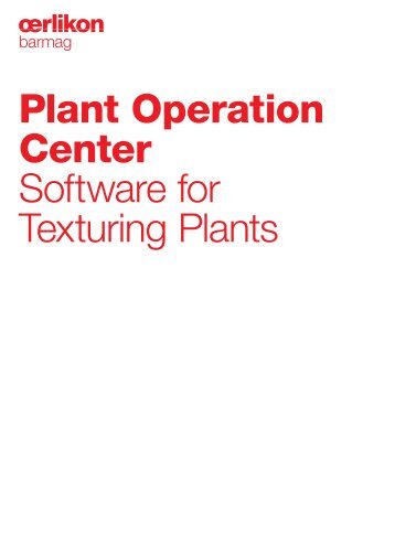 Plant Operation Center: software for texturing plants - Brochure