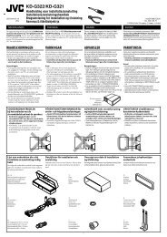 KD-G322/KD-G321 Handleiding voor installatie/aansluiting ... - JVC