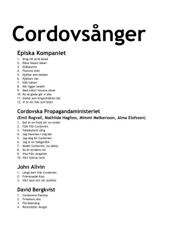 Cordovsånger