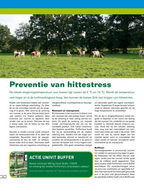 Voorlichtingsblad van ForFarmers JUNI 2011 jaargang 35