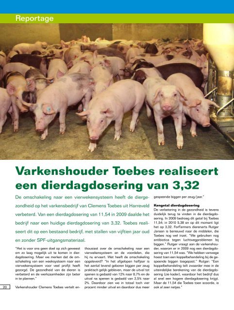 Voorlichtingsblad van ForFarmers JUNI 2011 jaargang 35