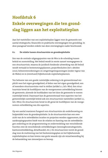 Handleiding exploitatieplan - Vereniging van Grondbedrijven