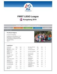 FIRST LEGO League Kongsberg 2010