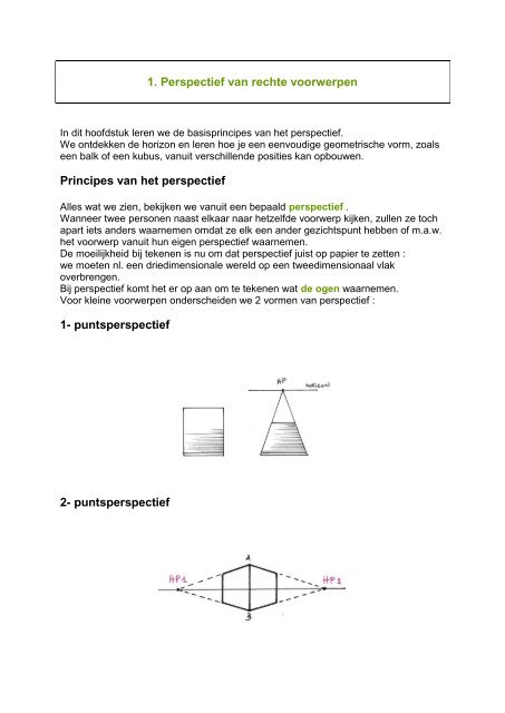 Perspectief van Gebruiksvoorwerpen - Sinopia, thuis leren tekenen