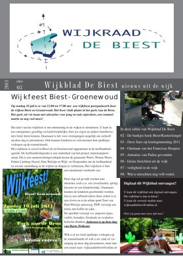 Wijkblad De Biest nieuws uit de wijk