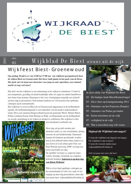 Wijkblad De Biest nieuws uit de wijk