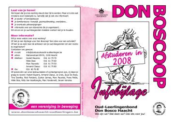 Folder 'Afstuderen in 2008' - Oud-Leerlingenbond Don Bosco Haacht