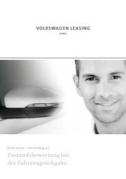 Zustandsbewertung bei der Fahrzeugrückgabe. - Volkswagen Leasing