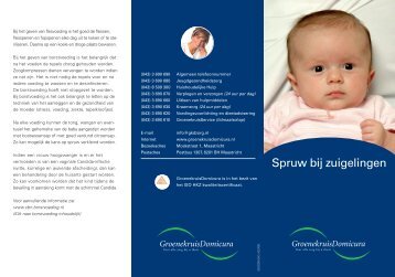 Spruw bij zuigelingen - GroenekruisDomicura