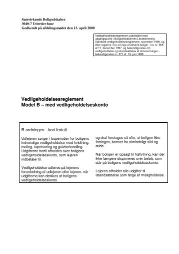 3040-7_vedligeholdelsesreglement - KAB