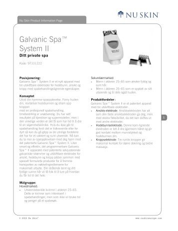 Galvanic Spa™ System II - European Beauty
